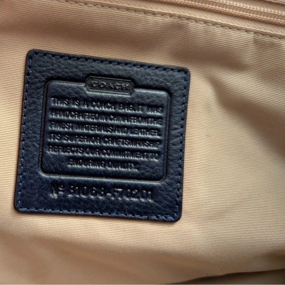 Coach Voyager Messenger Bag in Blue Canvas w/ Brown Leather Trim - Picture 8 of 8